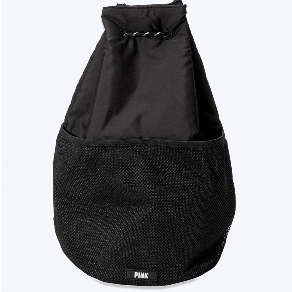 NWOT. Black Drawstring Bag.